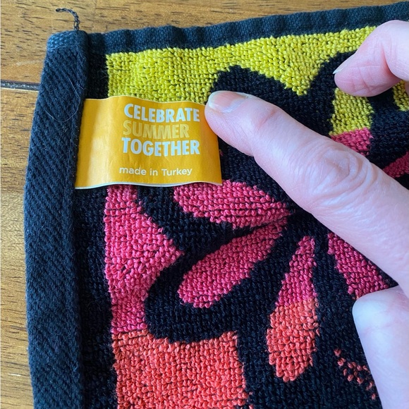 Celebrate Summer Together MultiColor Sugar Skull 60”x32” 100% Beach Towel - Picture 3 of 4